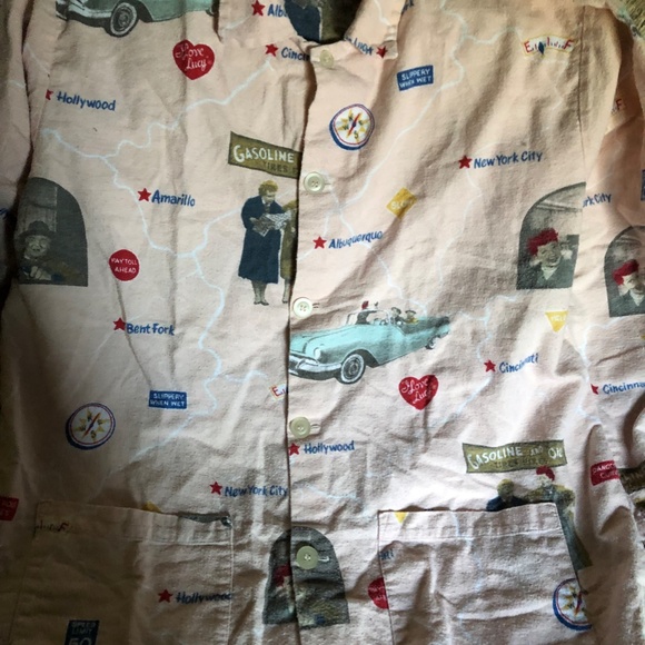 NICK&NORA LUCY CAR ROAD TRIP PJS, SZ L, MADE IN U.S, GUC-NO STAINS, VERY POPULAR - Picture 3 of 16